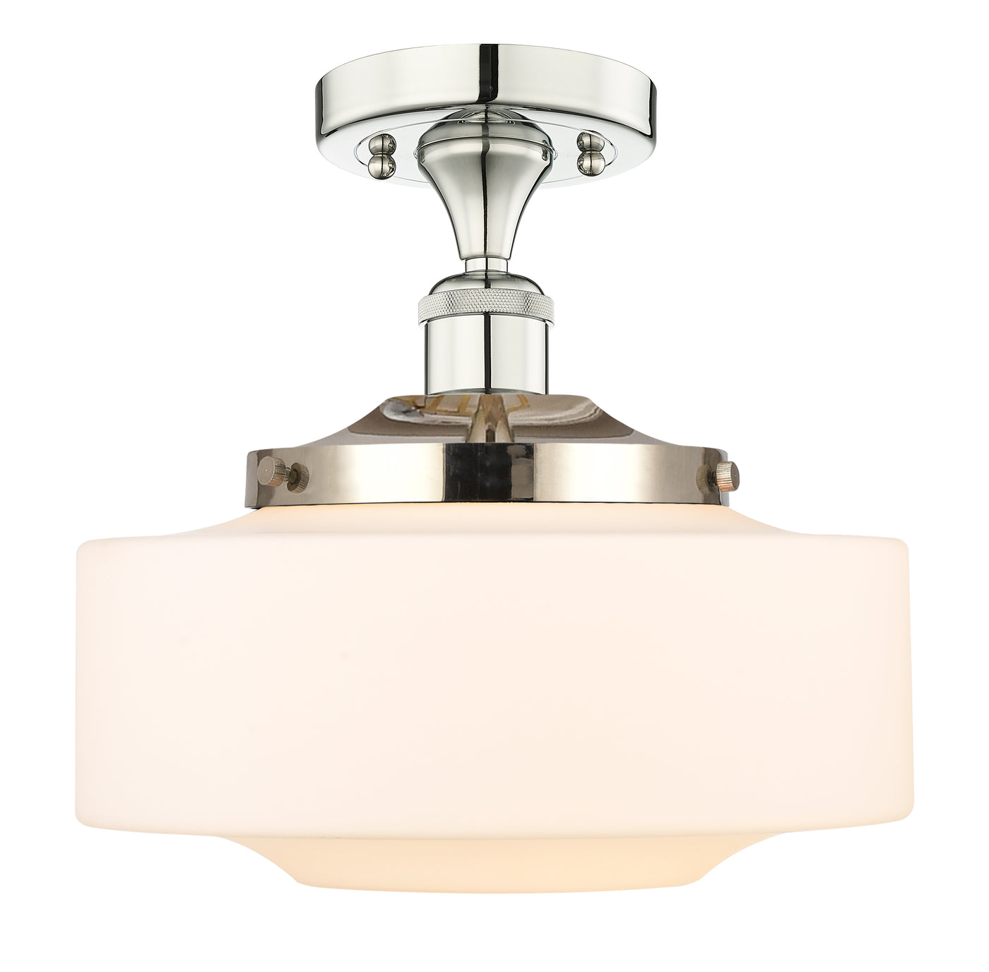 Edison Semi-Flush Mount Brushed Satin Nickel