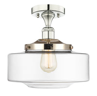Edison Semi-Flush Mount Brushed Satin Nickel