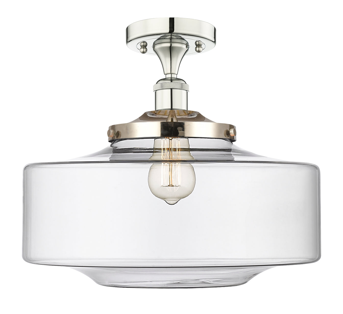 Edison Semi-Flush Mount Brushed Nickel