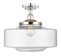 Edison Semi-Flush Mount Brushed Nickel