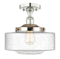 Edison Semi-Flush Mount Brushed Satin Nickel