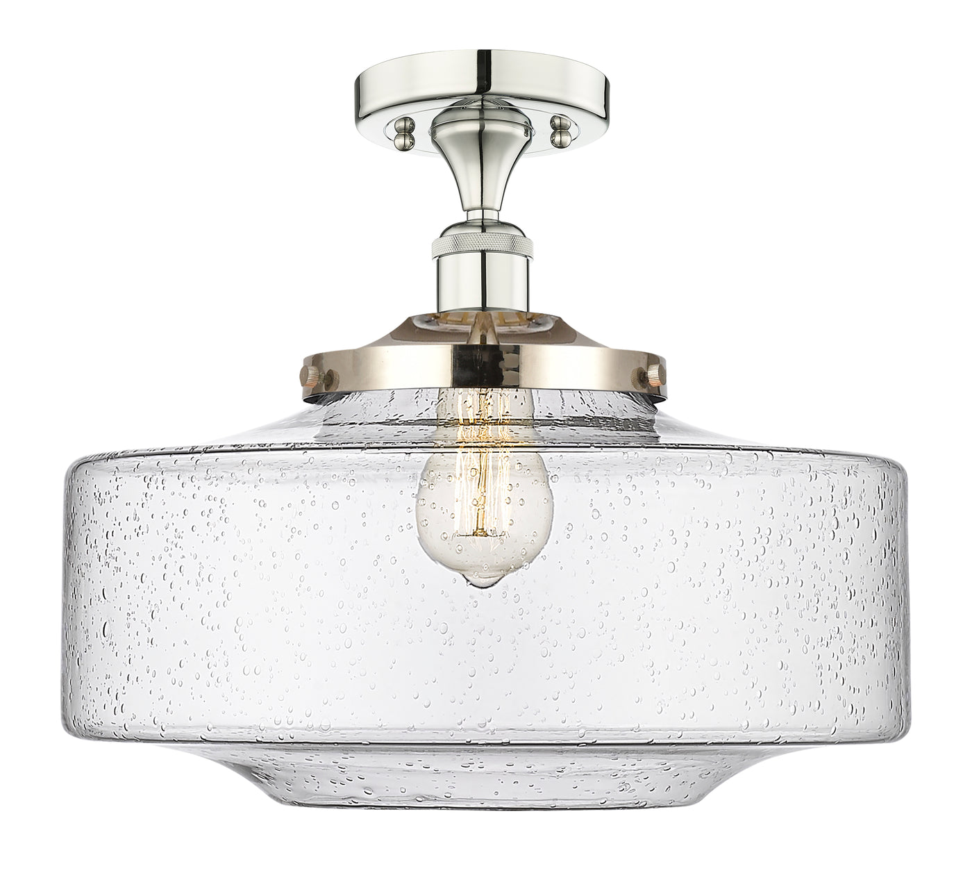 Edison Semi-Flush Mount Brushed Nickel