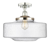 Edison Semi-Flush Mount Brushed Nickel