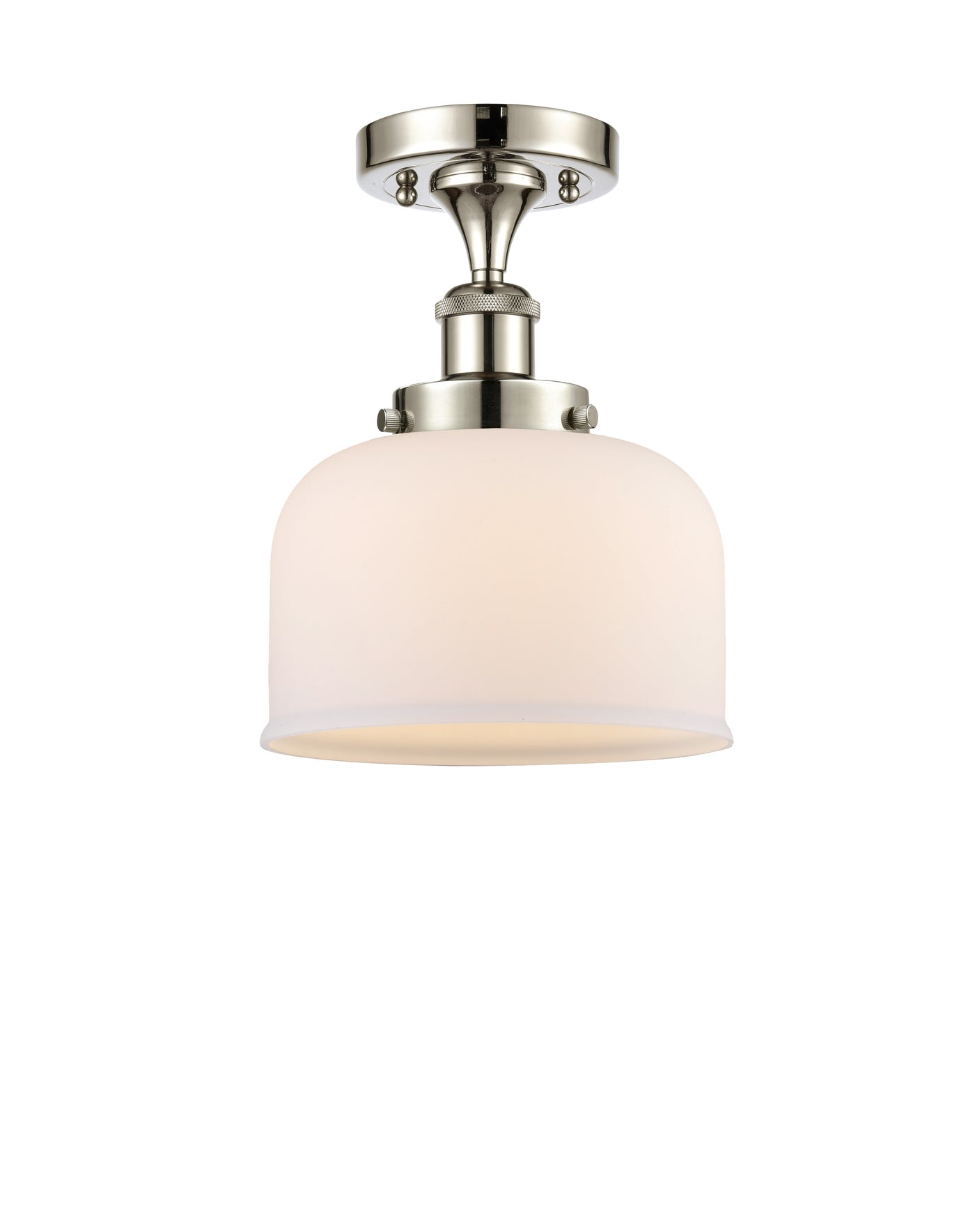 Edison Semi-Flush Mount Brushed Nickel Finish