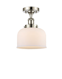 Edison Semi-Flush Mount Brushed Nickel Finish