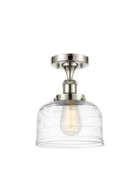 Edison Semi-Flush Mount Brushed Satin Nickel