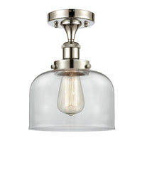 Edison Semi-Flush Mount Brushed Nickel Finish