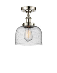 Edison Semi-Flush Mount Brushed Nickel Finish