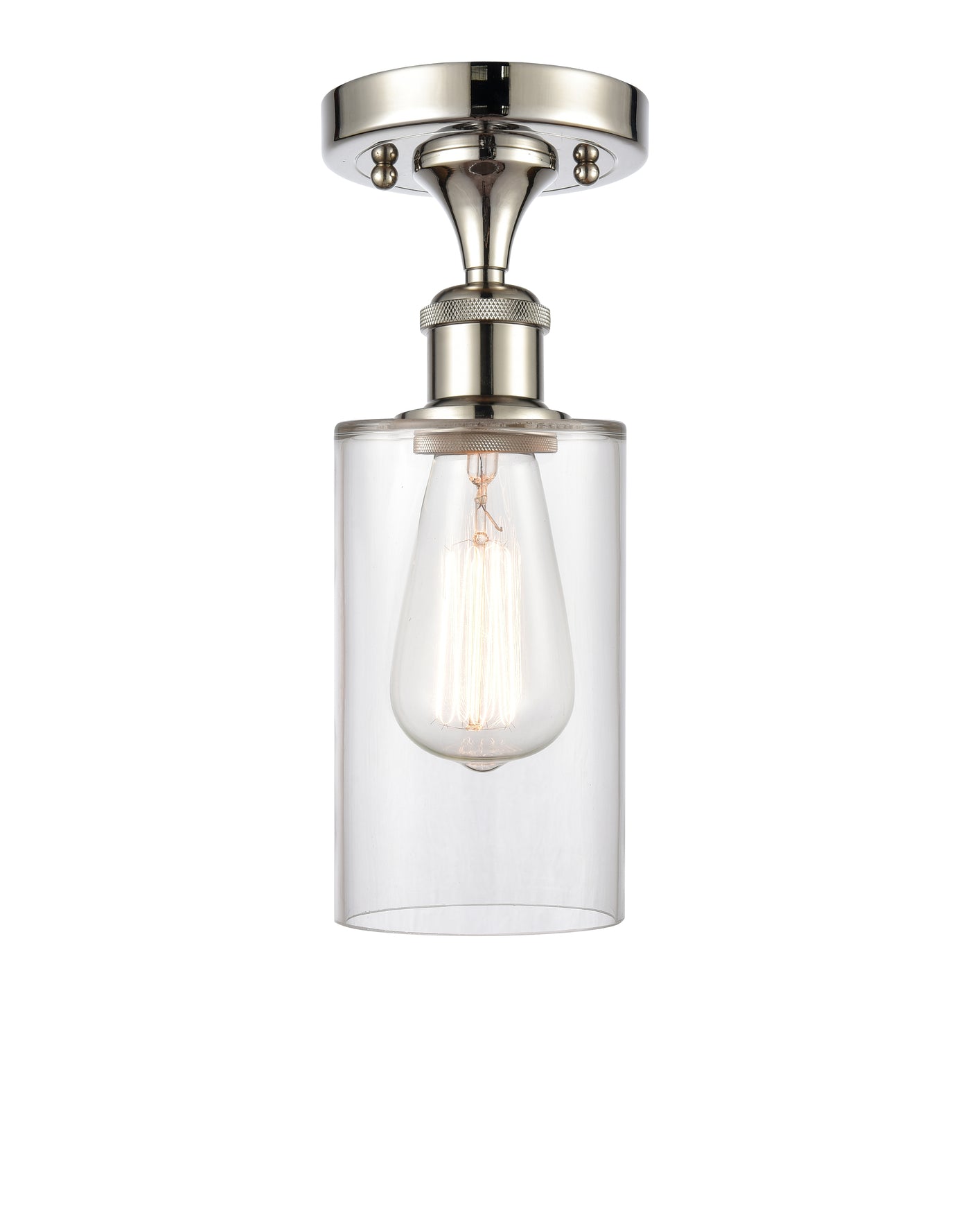 Edison Semi-Flush Mount Brushed Satin Nickel
