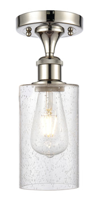 Edison Semi-Flush Mount Brushed Satin Nickel