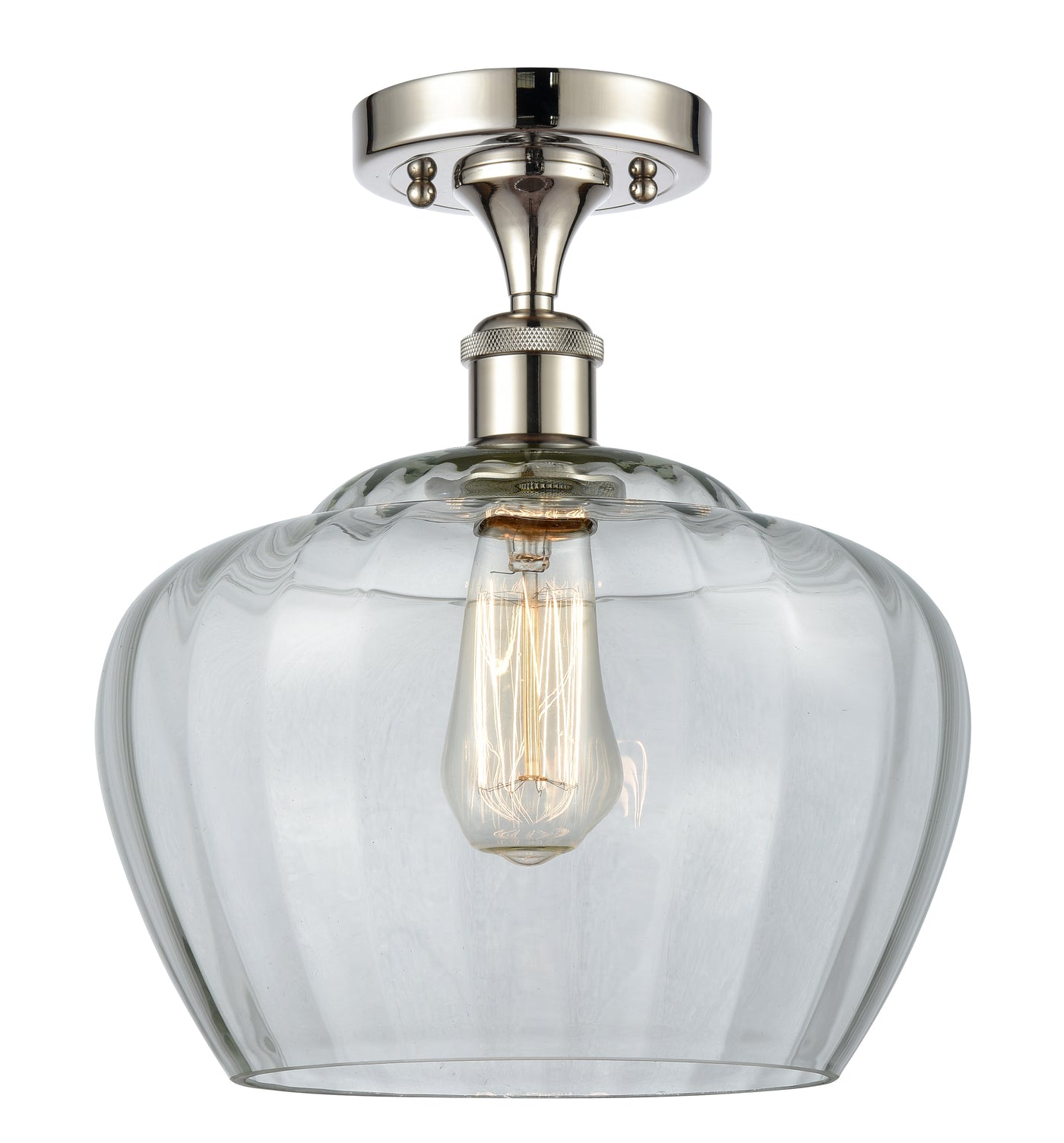 Edison Semi-Flush Mount Brushed Nickel
