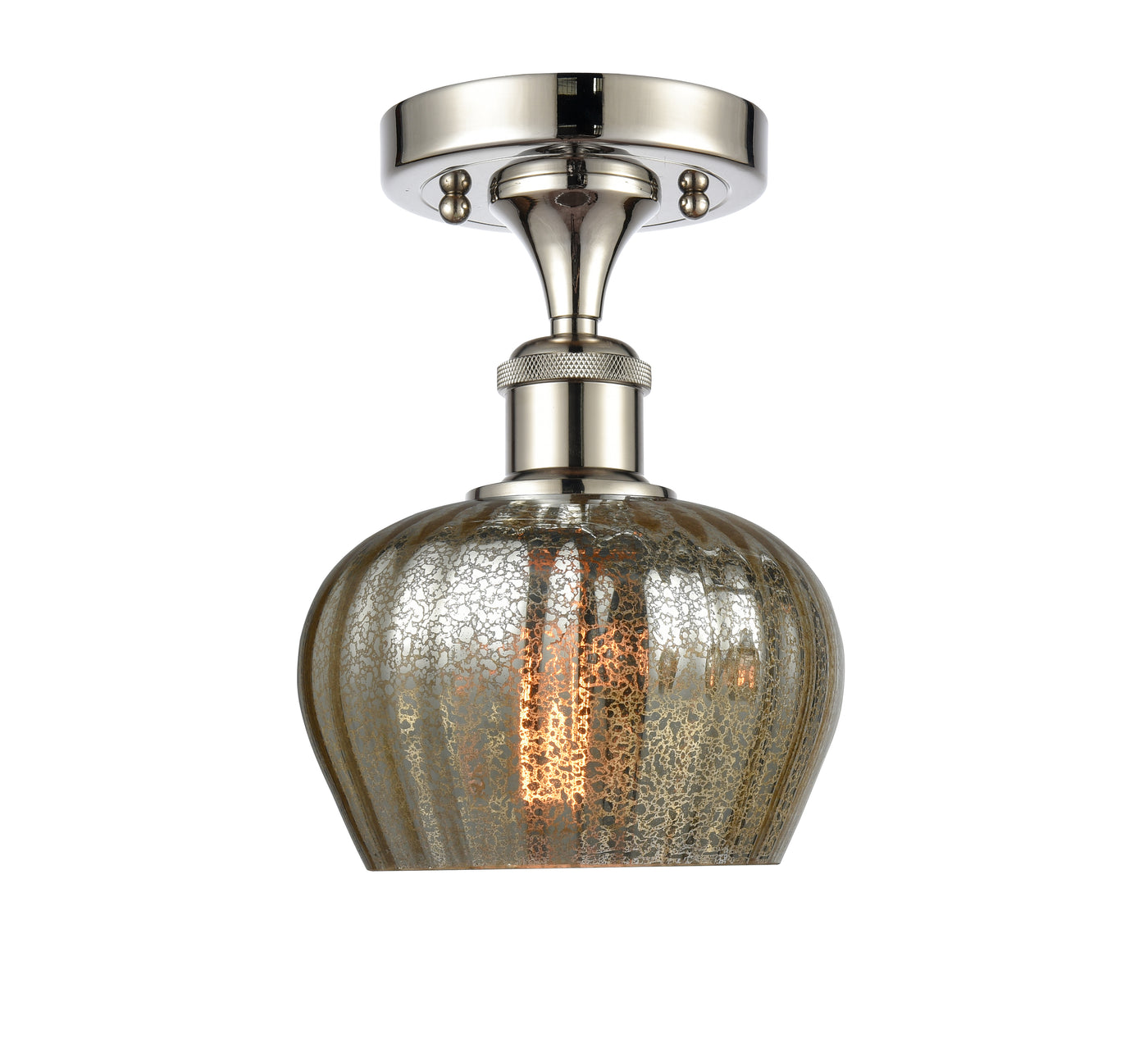 Edison Semi-Flush Mount Brushed Satin Nickel