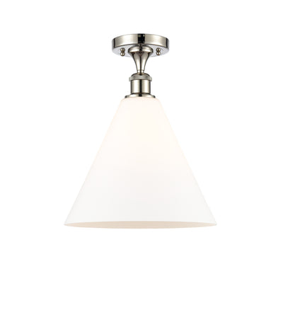 Edison Semi-Flush Mount Brushed Nickel