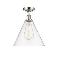 Edison Semi-Flush Mount Brushed Nickel