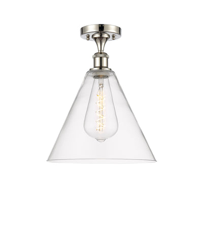 Edison Semi-Flush Mount Brushed Nickel
