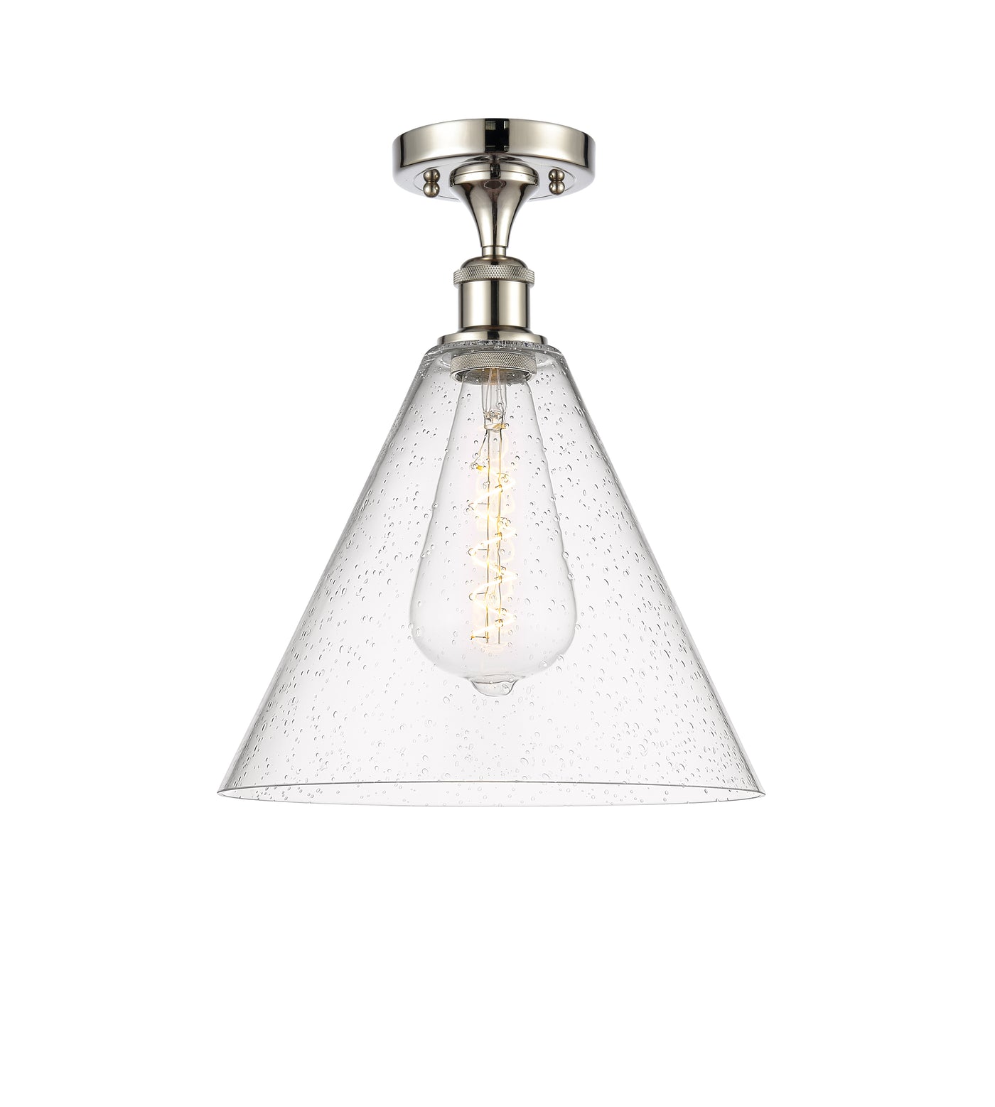 Edison Semi-Flush Mount Brushed Nickel