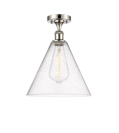 Edison Semi-Flush Mount Brushed Nickel