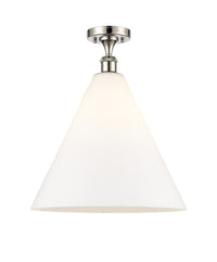 Edison Semi-Flush Mount Brushed Satin Nickel