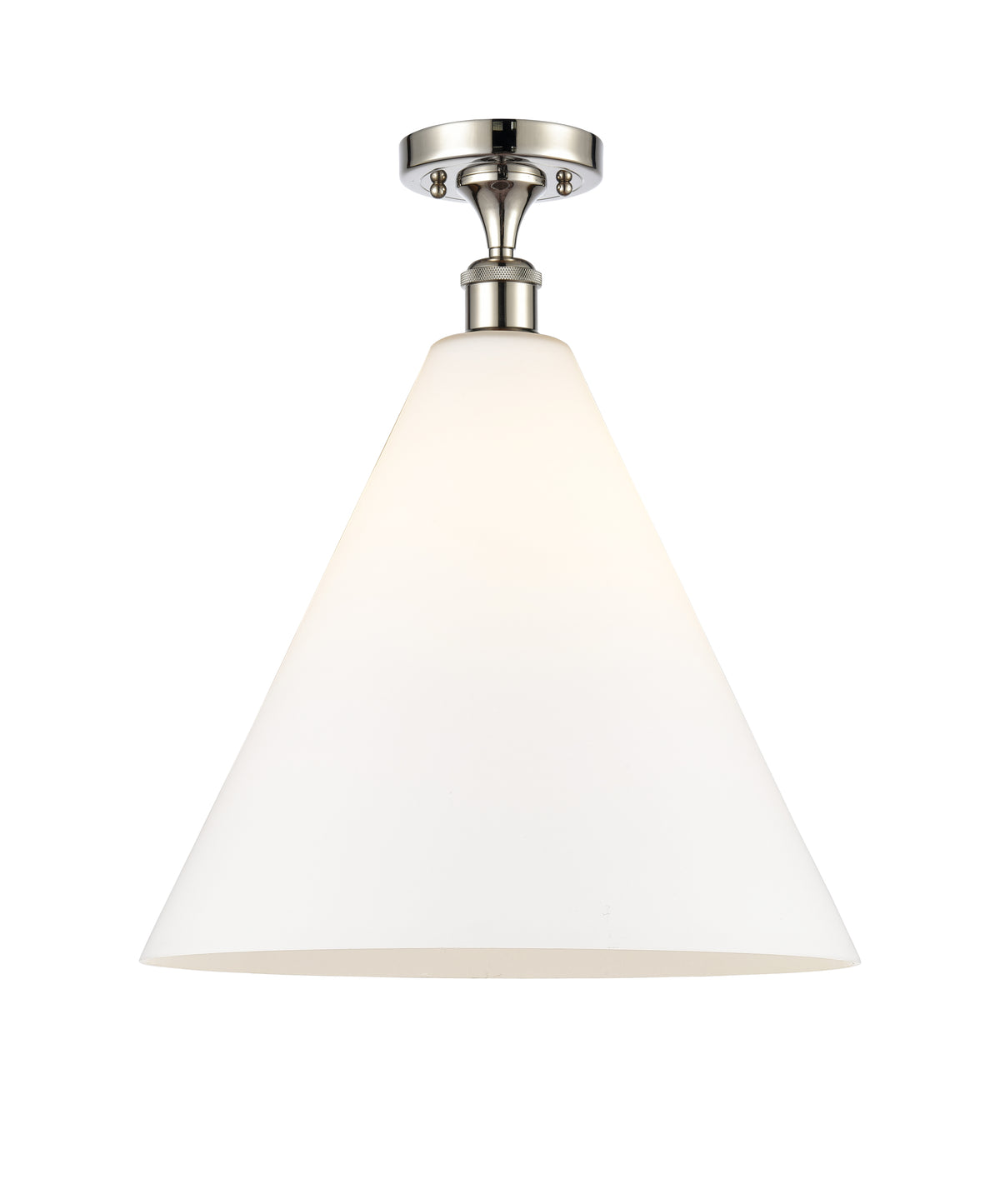 Berkshire Glass 16-Inch 1-Light Semi-Flush Mount 19-Inch High