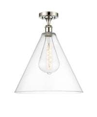 Edison Semi-Flush Mount Brushed Satin Nickel