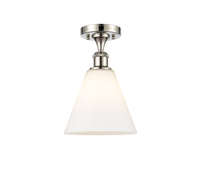 Berkshire Glass 8-Inch 1-Light Semi-Flush Mount 12-Inch High
