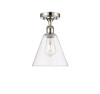 Edison Semi-Flush Mount Brushed Satin Nickel