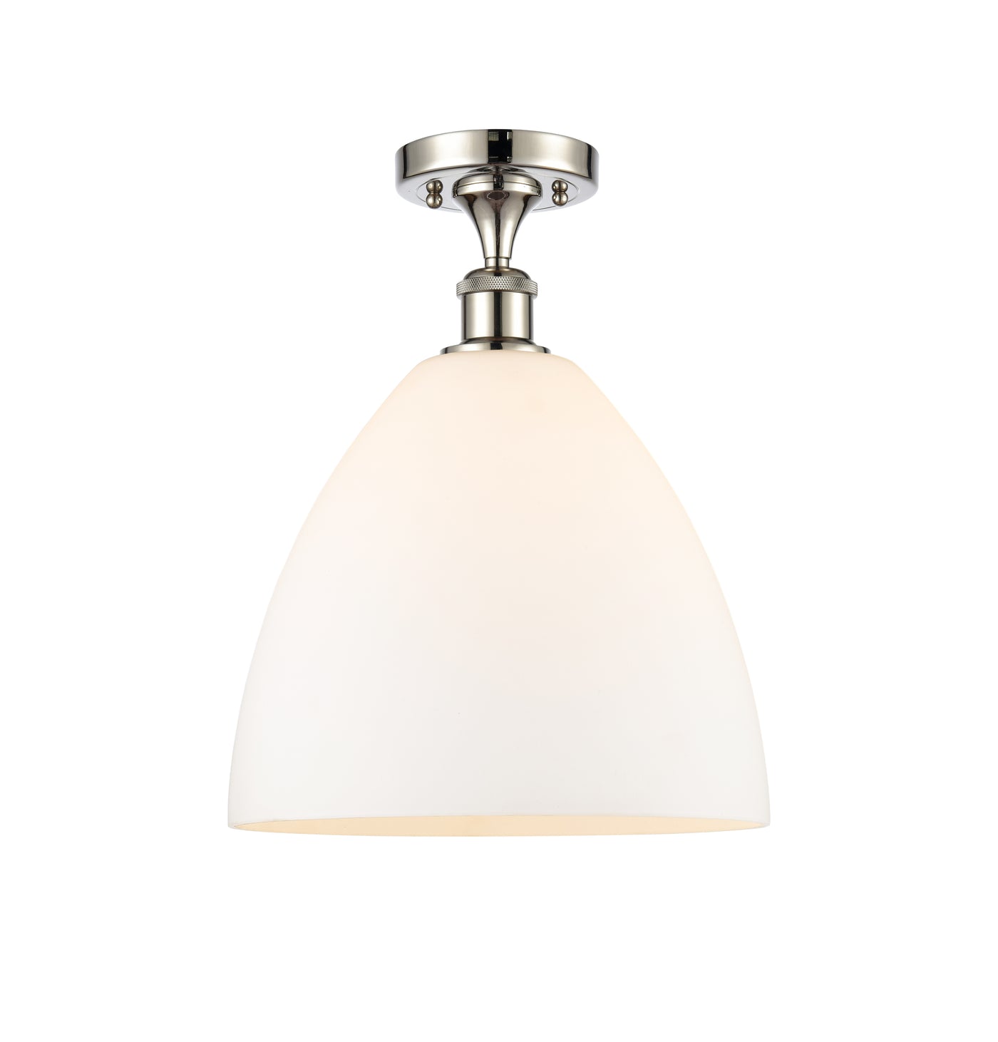 Edison Semi-Flush Mount Satin Nickel 8 Inch