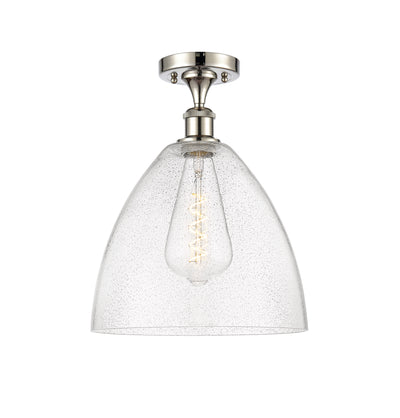 Bristol 12-Inch 1-Light Semi-Flush Mount Dome Shade 15-Inch High