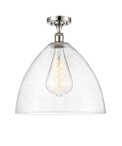 Bristol 16-Inch 1-Light Semi-Flush Mount Dome Shade 17.375-Inch High