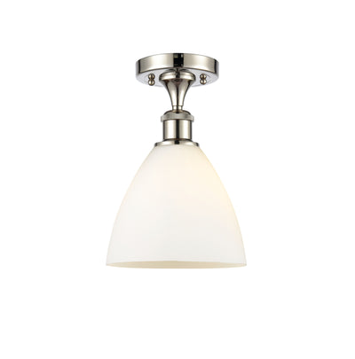 Bristol 8-Inch 1-Light Semi-Flush Mount Dome Shade 11.5-Inch High