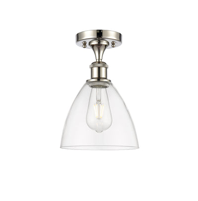 Bristol 8-Inch 1-Light Semi-Flush Mount Dome Shade 11.5-Inch High