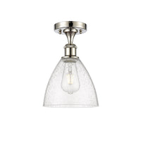 Edison Semi-Flush Mount Brushed Satin Nickel