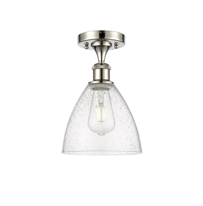 Bristol 8-Inch 1-Light Semi-Flush Mount Dome Shade 11.5-Inch High