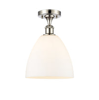 Edison Semi-Flush Mount Brushed Satin Nickel