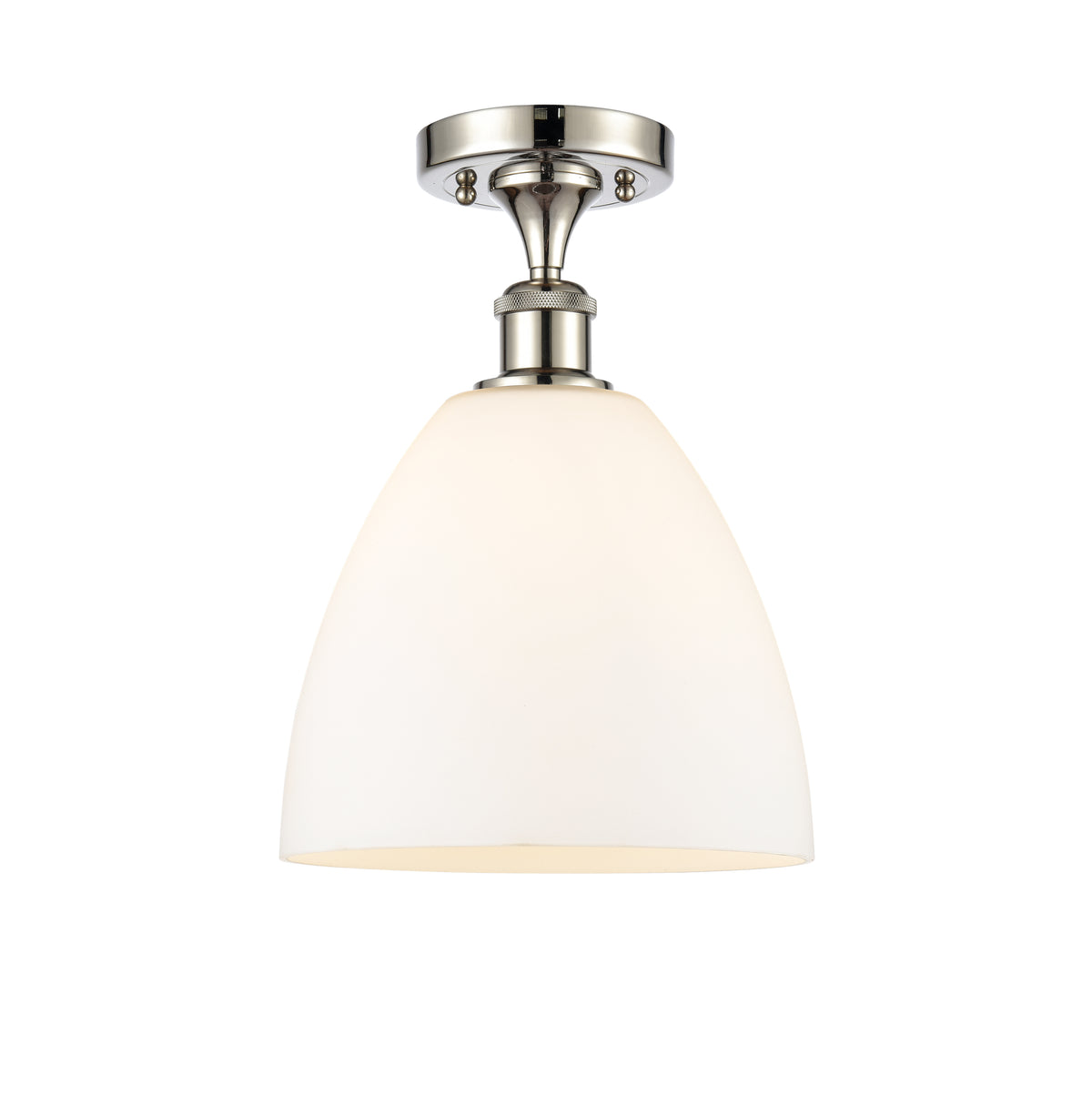 Bristol 9-Inch 1-Light Semi-Flush Mount Dome Shade 13.125-Inch High