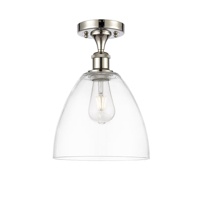 Bristol 9-Inch 1-Light Semi-Flush Mount Dome Shade 13.125-Inch High