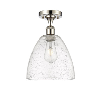 Bristol 9-Inch 1-Light Semi-Flush Mount Dome Shade 13.125-Inch High