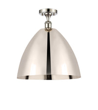 Edison Semi-Flush Mount Brushed Satin Nickel