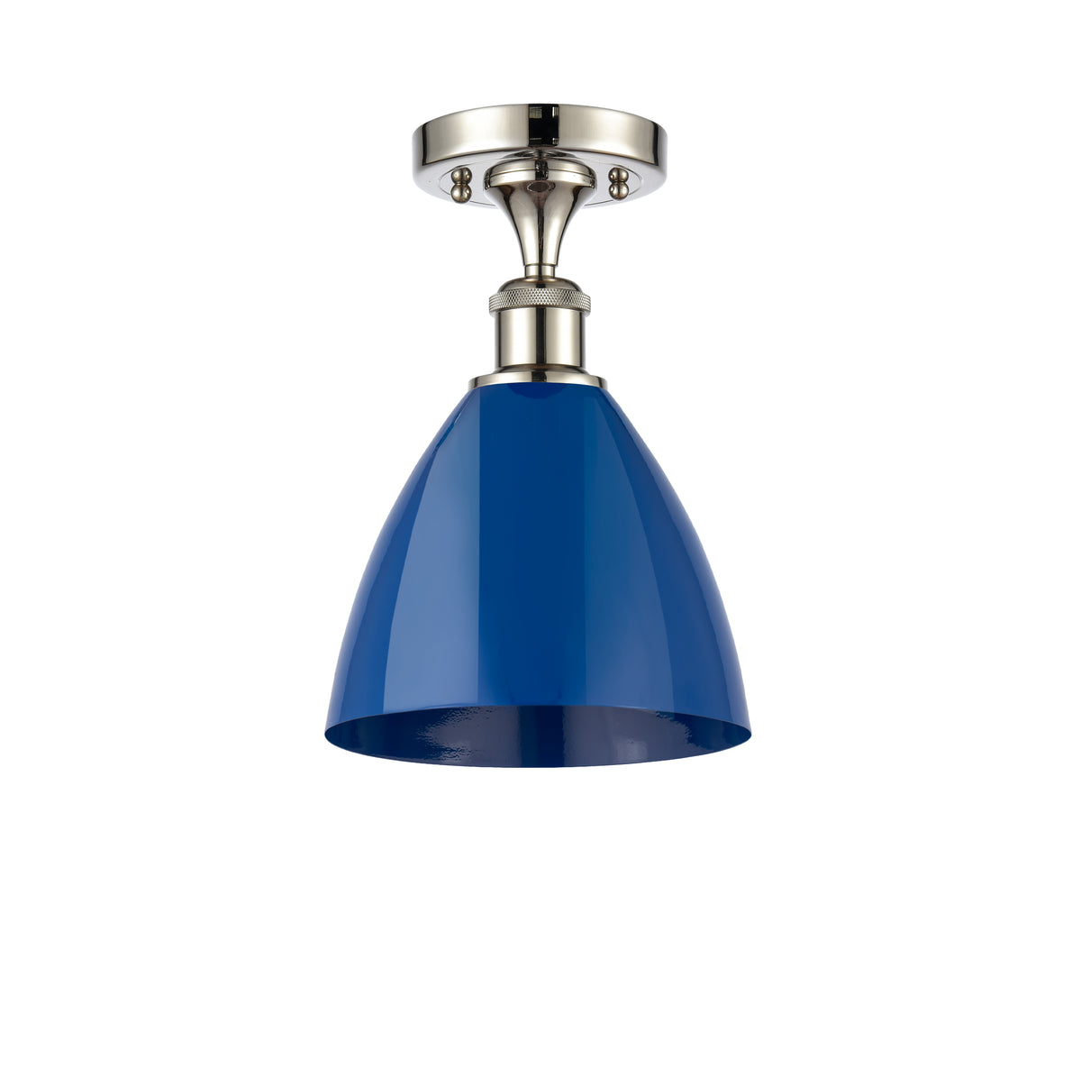Plymouth 8-Inch 1-Light Semi-Flush Mount Dome Shade