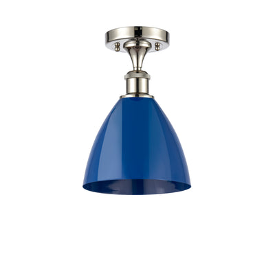 Plymouth 8-Inch 1-Light Semi-Flush Mount Dome Shade