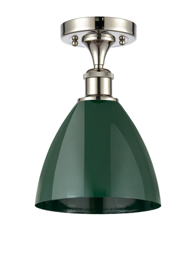 Plymouth 8-Inch 1-Light Semi-Flush Mount Dome Shade
