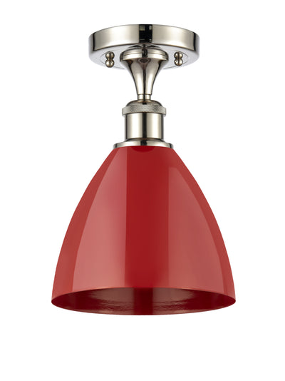 Plymouth 8-Inch 1-Light Semi-Flush Mount Dome Shade