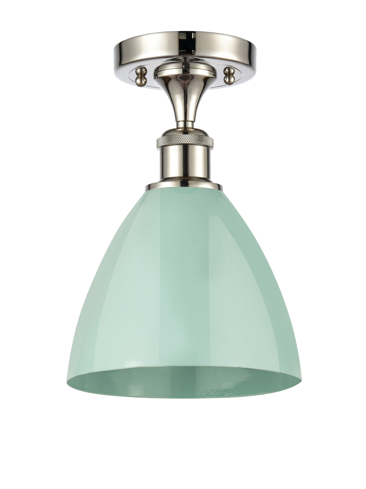 Plymouth 8-Inch 1-Light Semi-Flush Mount Dome Shade
