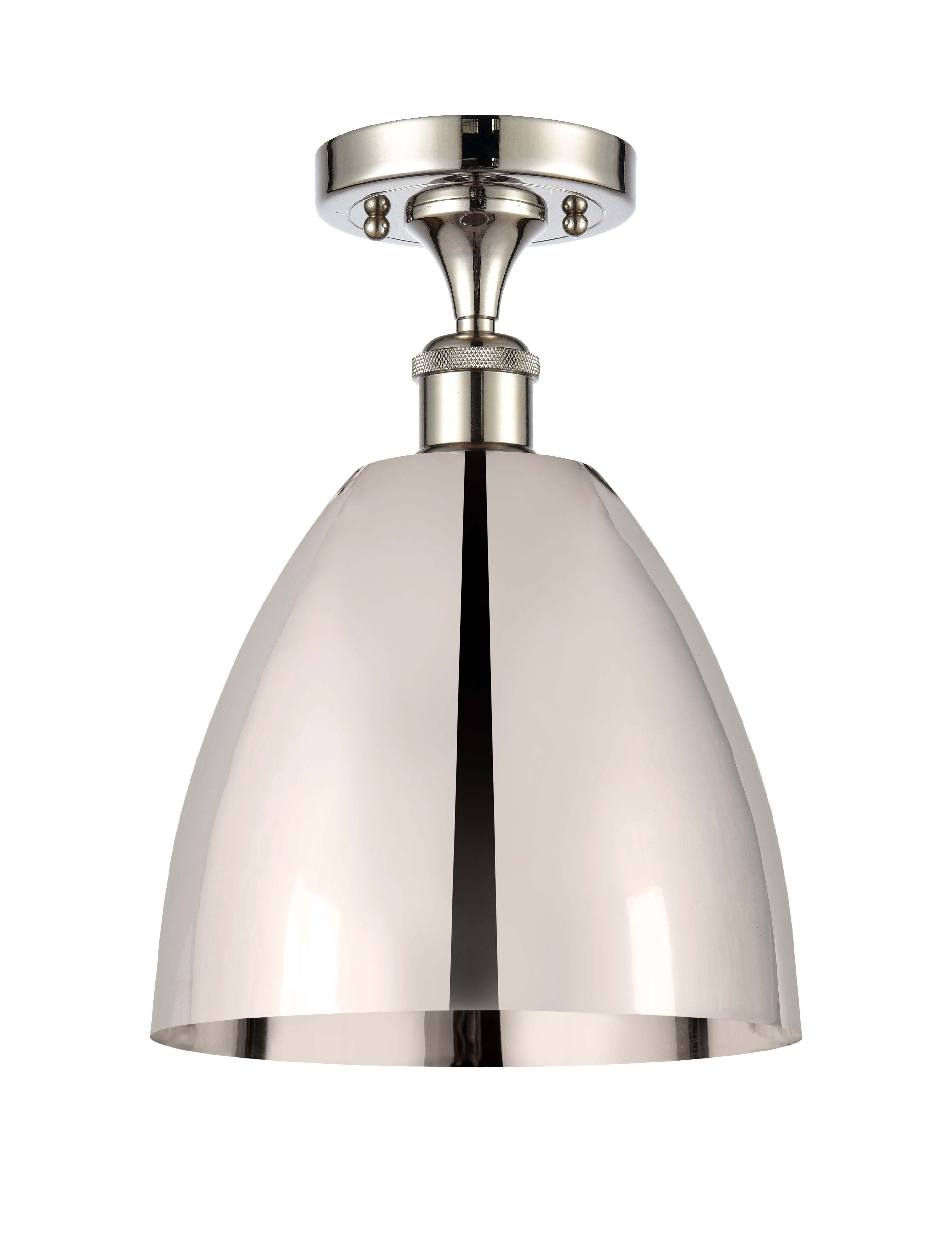 Edison Semi-Flush Mount Brushed Satin Nickel