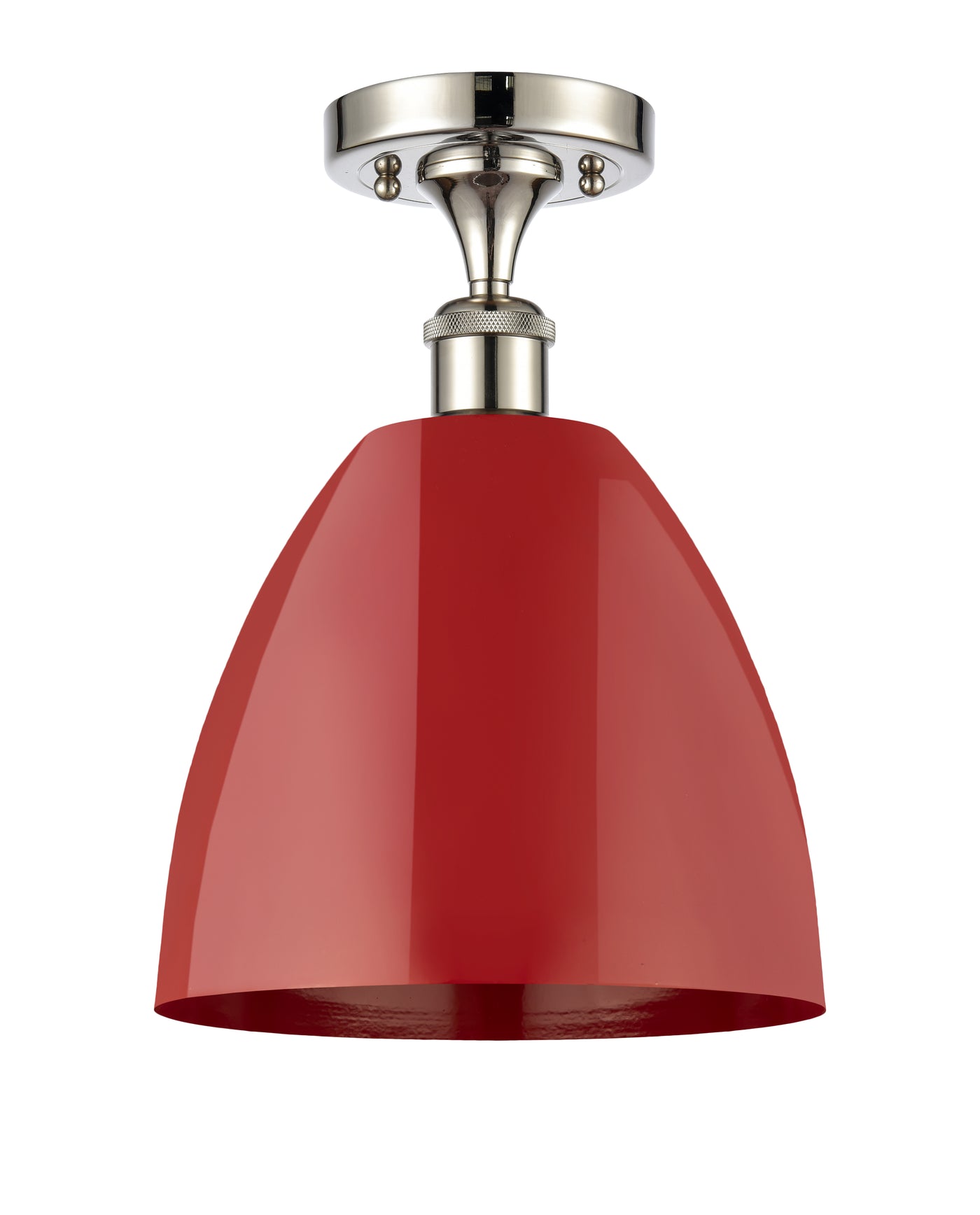 Edison Semi-Flush Mount Satin Nickel Finish