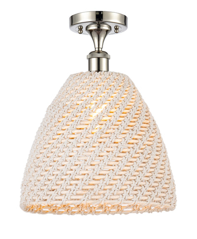 Bristol Natural 12-Inch 1-Light Semi-Flush Mount 15.375-Inch High