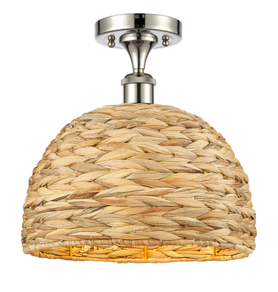 Edison Semi-Flush Mount Brushed Satin Nickel