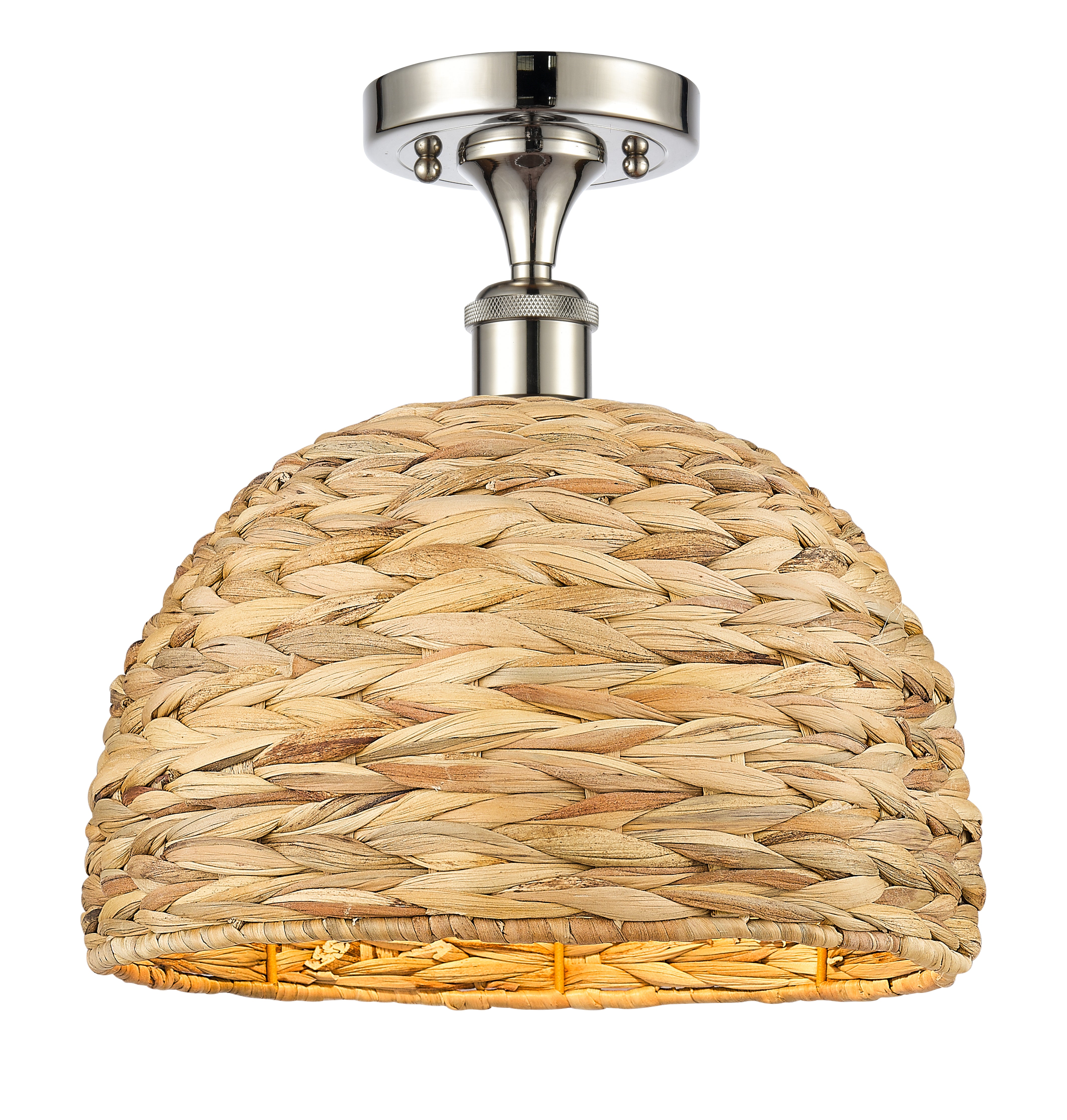 Edison Semi-Flush Mount Brushed Satin Nickel