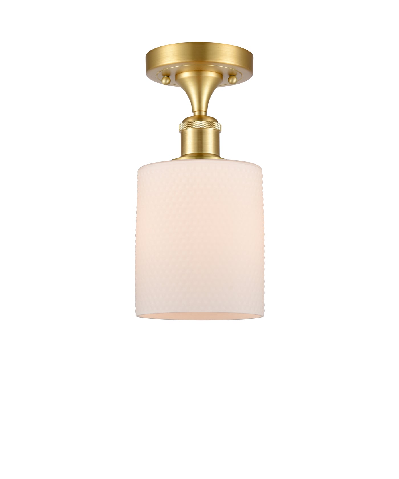 Edison Semi-Flush Mount Brushed Satin Nickel