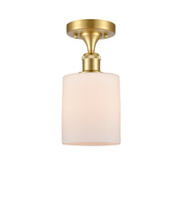 Edison Semi-Flush Mount Brushed Satin Nickel